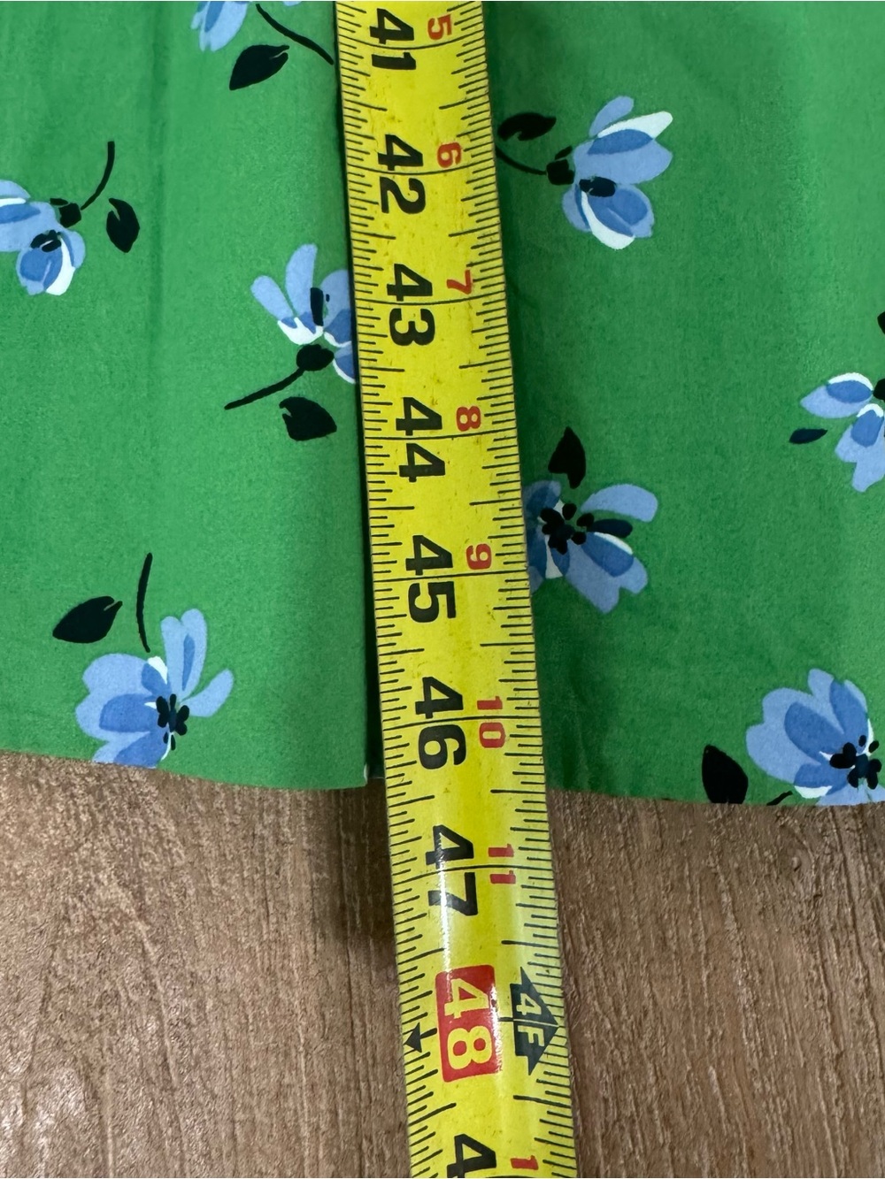 Kate Spade Green Floral Ruffle V-Neck Dress with tie belt size 2 - Picture 7 of 8